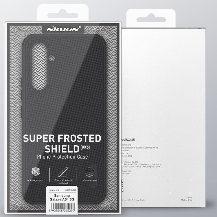 For Samsung Galaxy A54 5G NILLKIN Super Frosted Shield Pro PC + TPU Phone Case(Black)