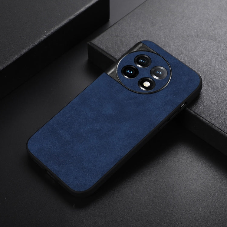 For OnePlus 11R/Ace 2 Morocco Texture PU Phone Case(Blue)