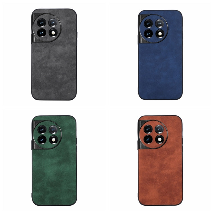 For OnePlus 11R/Ace 2 Morocco Texture PU Phone Case(Blue)