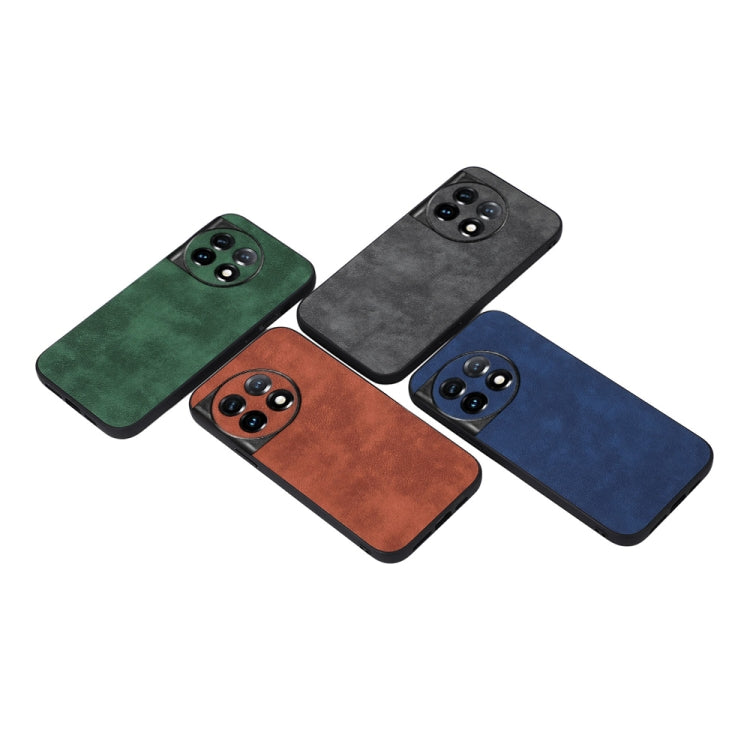 For OnePlus 11R/Ace 2 Morocco Texture PU Phone Case(Blue)