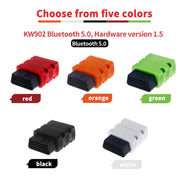 KONNWEI KW902 Bluetooth 5.0 OBD2 Car Fault Diagnostic Scan Tools Support IOS / Android(Green)