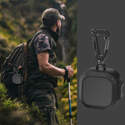 Wireless Earphones Silicone Case with Switch & Carabiner for Samsung Galaxy Buds Live / Buds2 / Buds Pro / Buds2 Pro(Dark Blue)