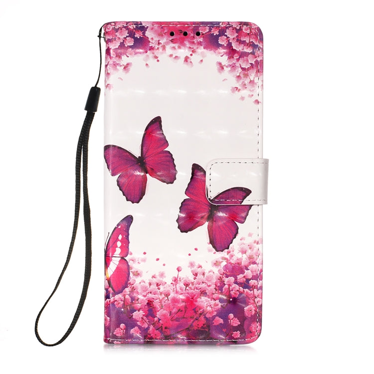 For Samsung Galaxy A34 5G 3D Painting Horizontal Flip Leather Phone Case(Rose Butterfly)