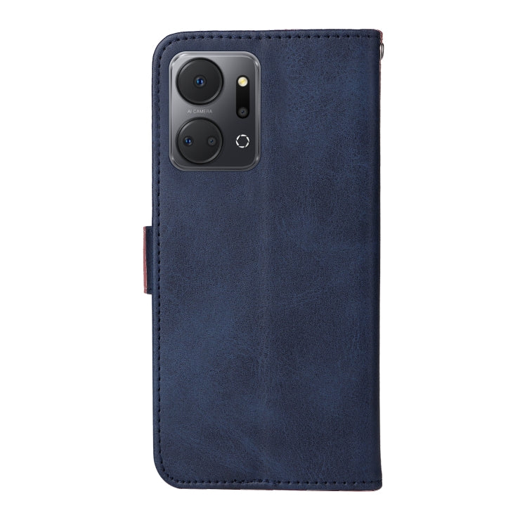 For Honor X7a Classic Calf Texture Flip Leather Phone Case(Blue)