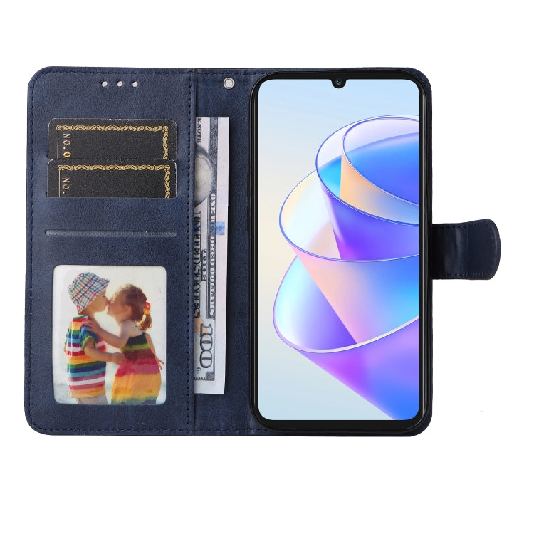 For Honor X7a Classic Calf Texture Flip Leather Phone Case(Blue)