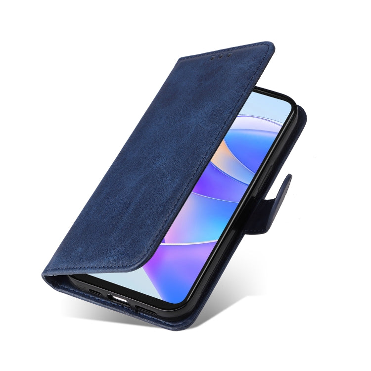 For Honor X7a Classic Calf Texture Flip Leather Phone Case(Blue)