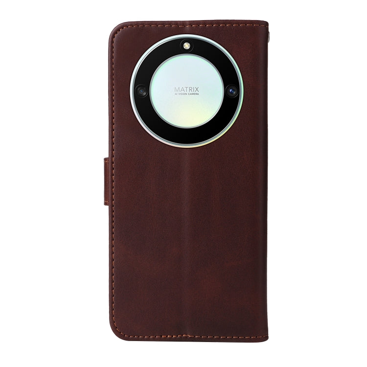 For Honor X9a/X40 5G/Magic5 Lite Classic Calf Texture Flip Leather Phone Case(Brown)
