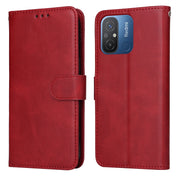 For Xiaomi Redmi 11A 4G/12C Classic Calf Texture Flip Leather Phone Case(Red)