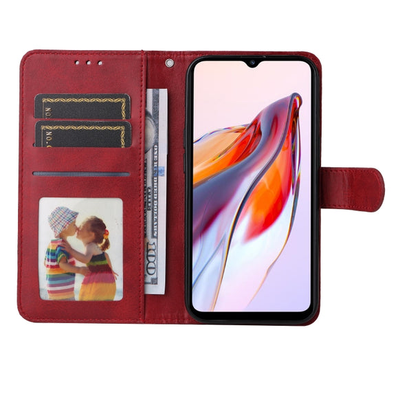 For Xiaomi Redmi 11A 4G/12C Classic Calf Texture Flip Leather Phone Case(Red)