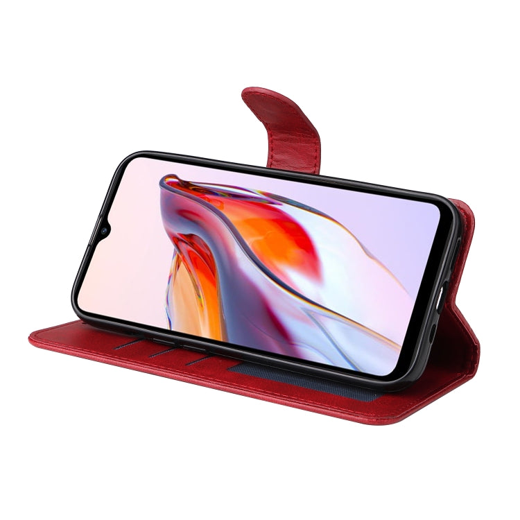 For Xiaomi Redmi 11A 4G/12C Classic Calf Texture Flip Leather Phone Case(Red)