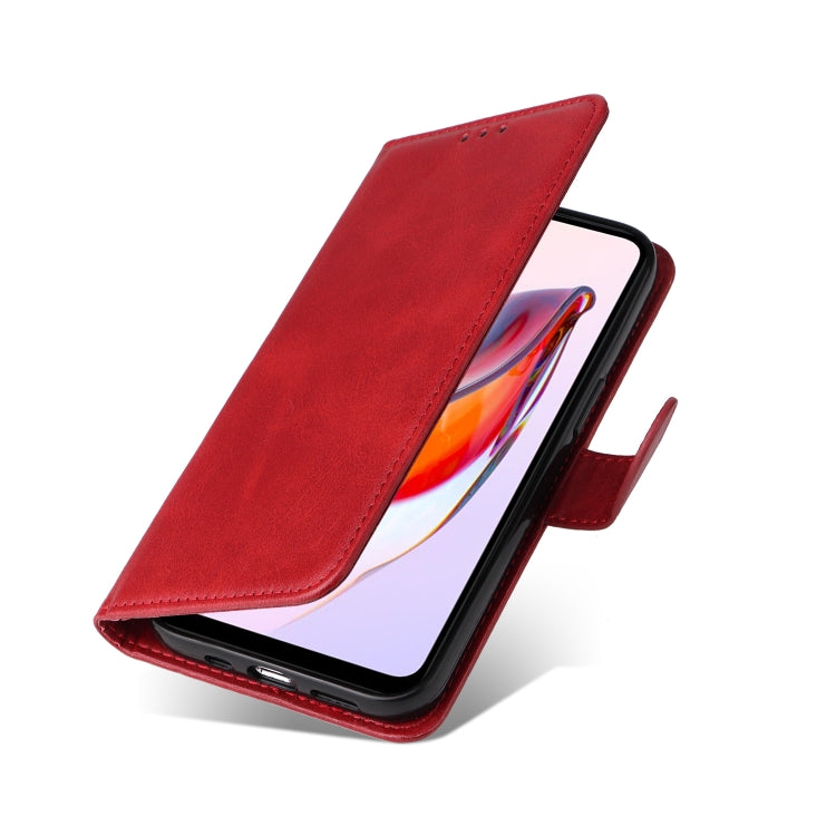 For Xiaomi Redmi 11A 4G/12C Classic Calf Texture Flip Leather Phone Case(Red)