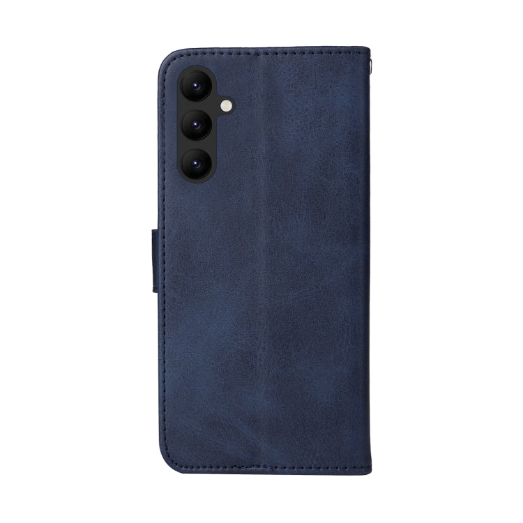 For Samsung Galaxy A24 4G Classic Calf Texture Flip Leather Phone Case(Blue)