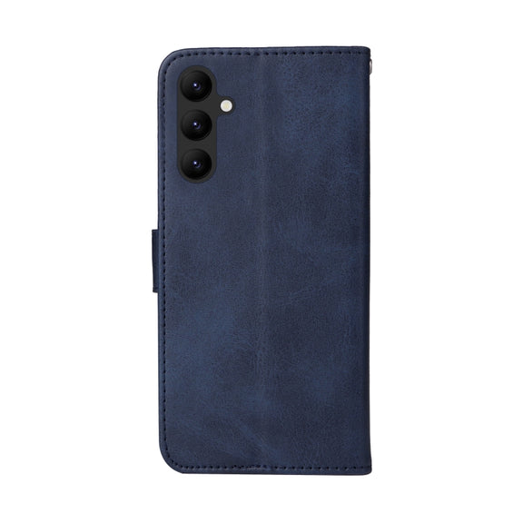 For Samsung Galaxy A24 4G Classic Calf Texture Flip Leather Phone Case(Blue)