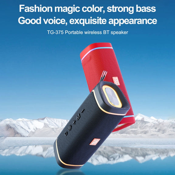 T&G TG375 Outdoor Portable LED Light RGB Wireless Bluetooth Speaker Subwoofer(Grey)