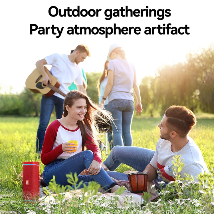 T&G TG375 Outdoor Portable LED Light RGB Wireless Bluetooth Speaker Subwoofer(Red)