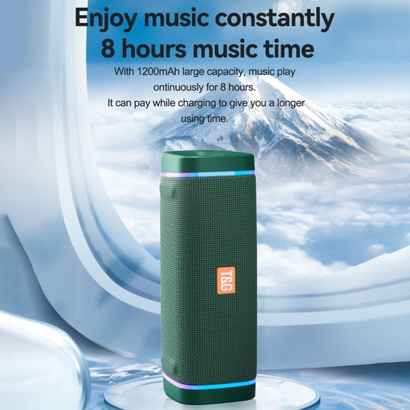 T&G TG375 Outdoor Portable LED Light RGB Wireless Bluetooth Speaker Subwoofer(Grey)