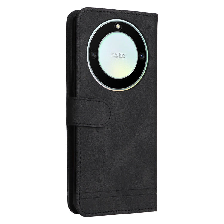 For Honor X9a/X40 5G/Magic5 Lite Skin Feel Life Tree Metal Button Leather Phone Case(Black)