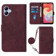 For Samsung Galaxy A04e Crossbody 3D Embossed Flip Leather Phone Case(Wine Red) - free shipping - PMC TechLife - Order now!