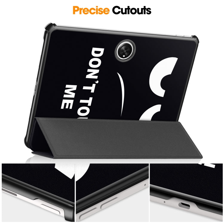 For OnePlus Pad Custer Painted 3-Fold Holder Smart Leather Tablet Case(Big Eye Me)