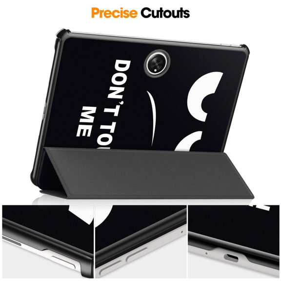 For OnePlus Pad Custer Painted 3-Fold Holder Smart Leather Tablet Case(Big Eye Me)