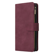 For Xiaomi Redmi Note 12 5G Global India / Poco X5 Multifunctional Multi-Card Wallet Phone Leather Case(Wine Red)