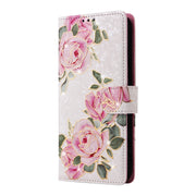 For Samsung Galaxy A34 5G Bronzing Painting RFID Leather Phone Case(Rose Flower)