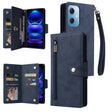For Xiaomi Redmi Note 12 5G Global / Poco X5 Rivet Buckle 9 Cards Three Fold Leather Phone Case(Blue) - free shipping - PMC TechLife - Order now!
