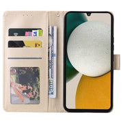 For Samsung Galaxy A34 3 Card Slots Multifunctional Leather Phone Case(Gold)
