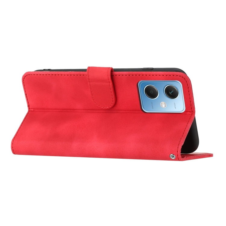 For Xiaomi Redmi Note 12 5G Heart Pattern Skin Feel Leather Phone Case(Red)