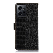 For Xiaomi Redmi Note 12 4G Global Crocodile Top Layer Cowhide Leather Phone Case(Black)