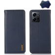 For Xiaomi Redmi Note 12 4G Global KHAZNEH Nappa Top Layer Cowhide Leather Phone Case(Blue) - Note 12 Cases by PMC TechLife | Online Shopping South Africa | PMC TechLife