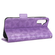 For Samsung Galaxy A14 5G Symmetrical Triangle Leather Phone Case(Purple)