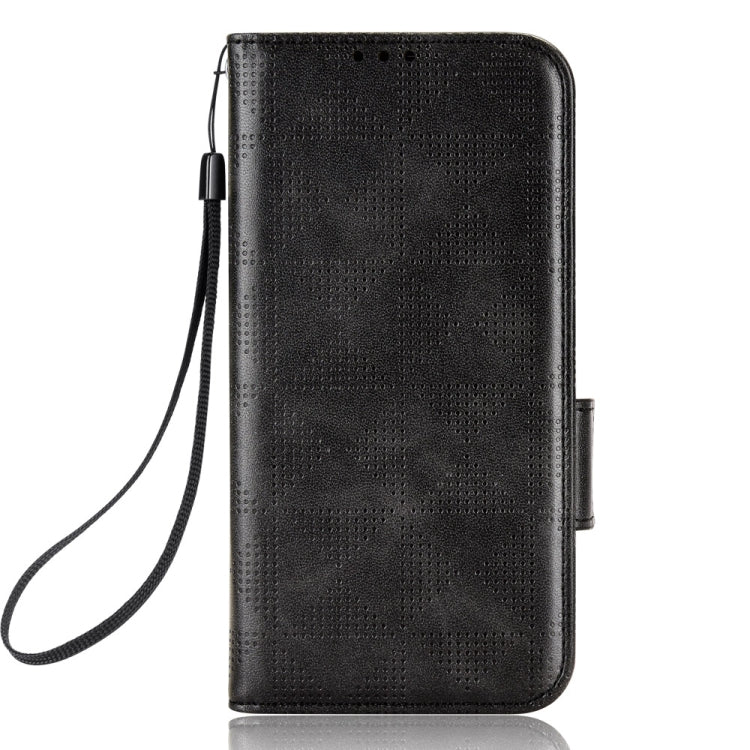 For Samsung Galaxy A24 4G Symmetrical Triangle Leather Phone Case(Black)
