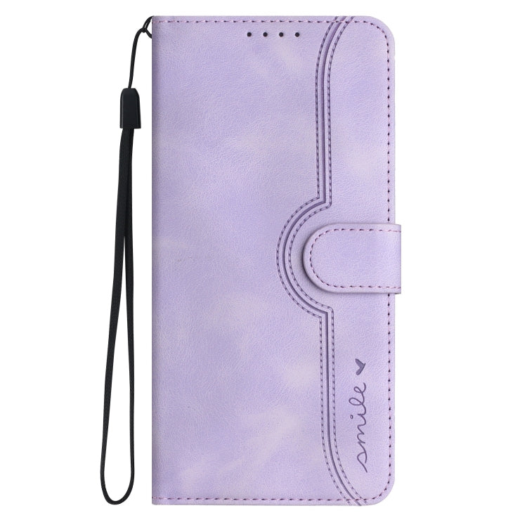 For Samsung Galaxy A14 5G Heart Pattern Skin Feel Leather Phone Case(Purple)