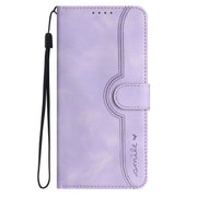 For Samsung Galaxy A14 5G Heart Pattern Skin Feel Leather Phone Case(Purple)