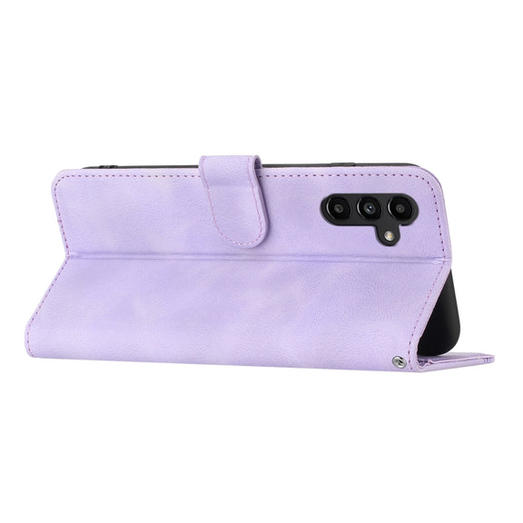 For Samsung Galaxy A14 5G Heart Pattern Skin Feel Leather Phone Case(Purple)