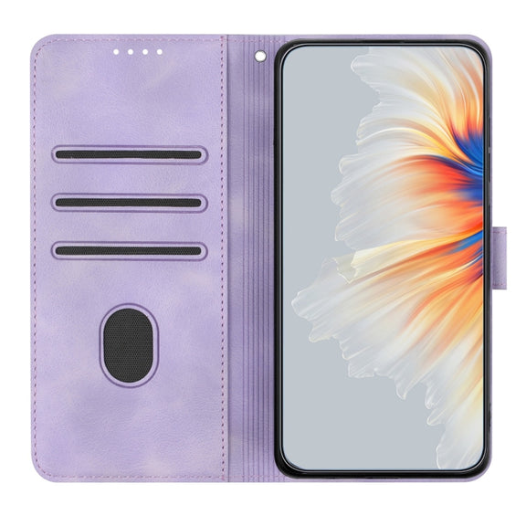 For Samsung Galaxy A14 5G Heart Pattern Skin Feel Leather Phone Case(Purple)