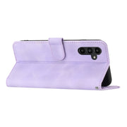 For Samsung Galaxy A34 5G Heart Pattern Skin Feel Leather Phone Case(Purple)