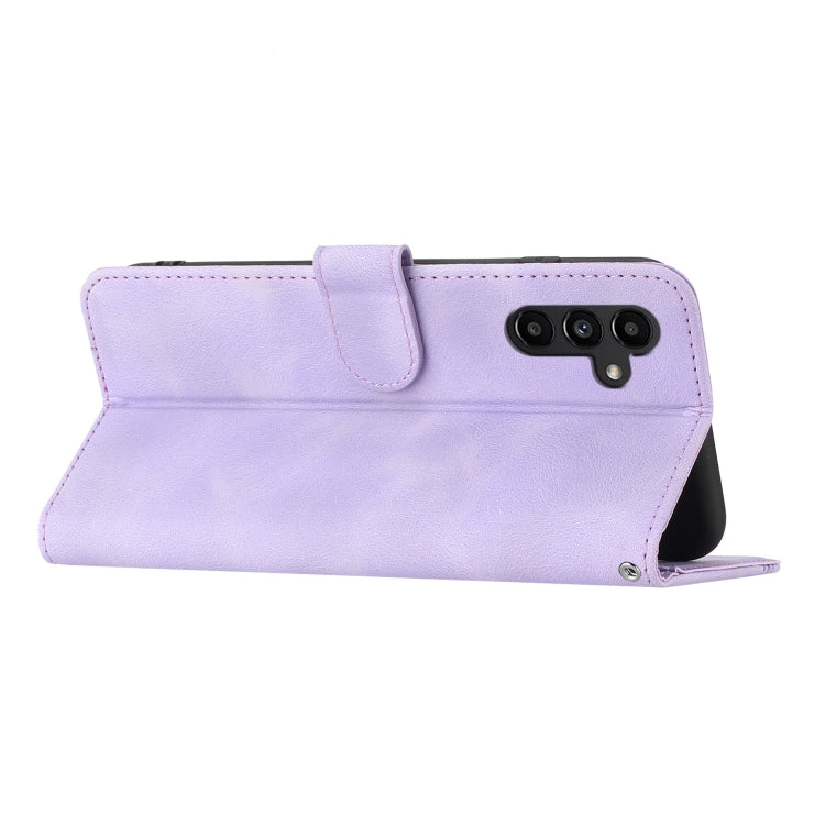 For Samsung Galaxy A34 5G Heart Pattern Skin Feel Leather Phone Case(Purple)