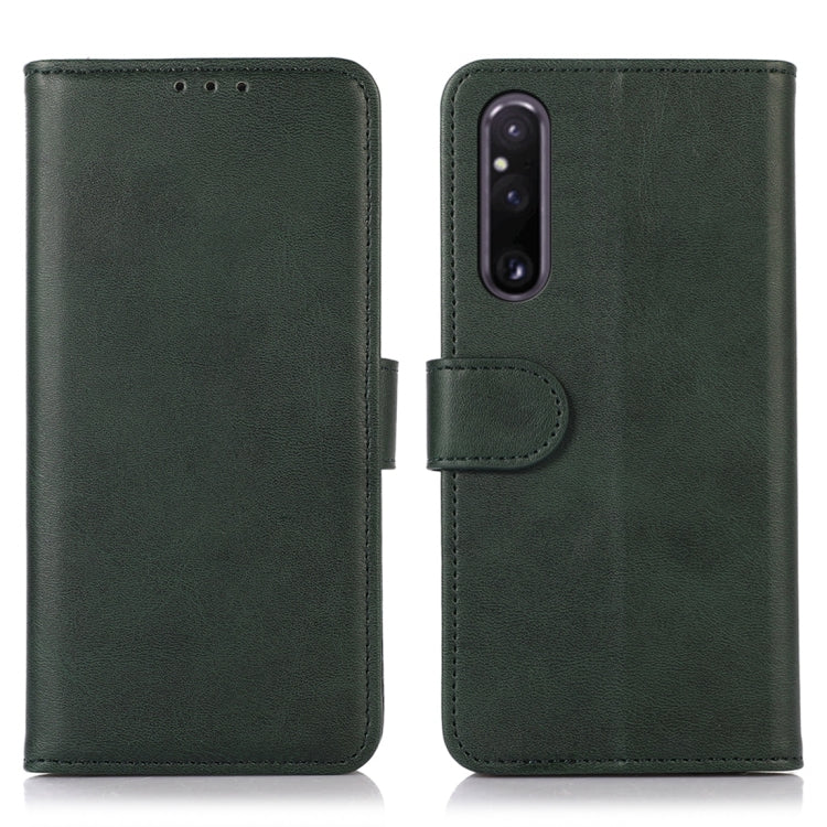 For Sony Xperia 1 V Cow Texture Leather Phone Case(Green)