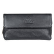 FIREDOG CL07 Portable Handcrafted Cowhide Double Pipe Bag(Black) - Cigarette Box & Ashtrays by FIREDOG | Online Shopping South Africa | PMC TechLife | Buy Now Pay Later Mobicred