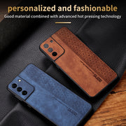 For Samsung Galaxy S21+ 5G AZNS 3D Embossed Skin Feel Phone Case(Brown)