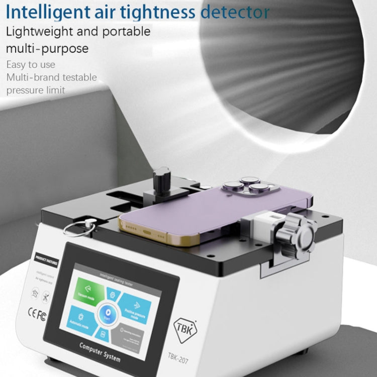 TBK-207 Portable Intelligent Air Tightness Detector Built-in Vacuum Pump(UK Plug)