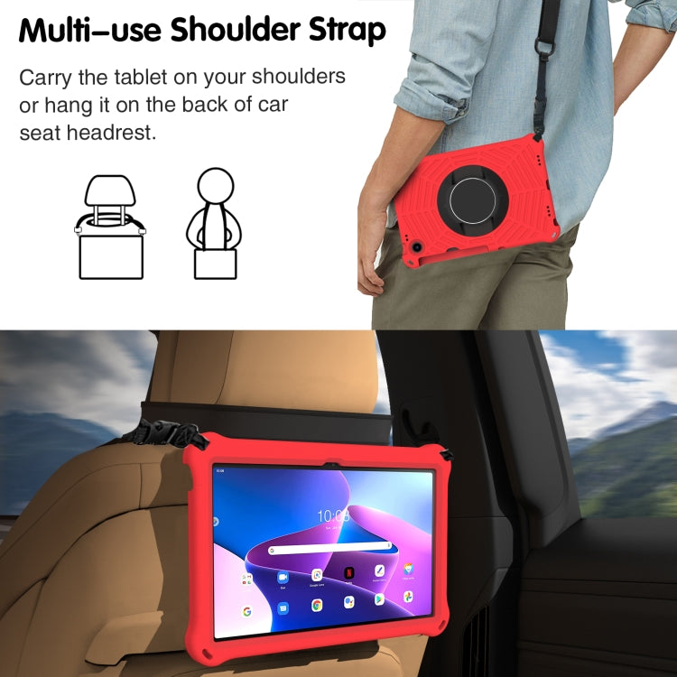 For Lenovo Tab M10 Plus 10.6 3rd Gen 2022 Spider King Silicone Protective Tablet Case(Red)
