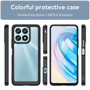 For Honor X8a Colorful Series Acrylic + TPU Phone Case(Black)