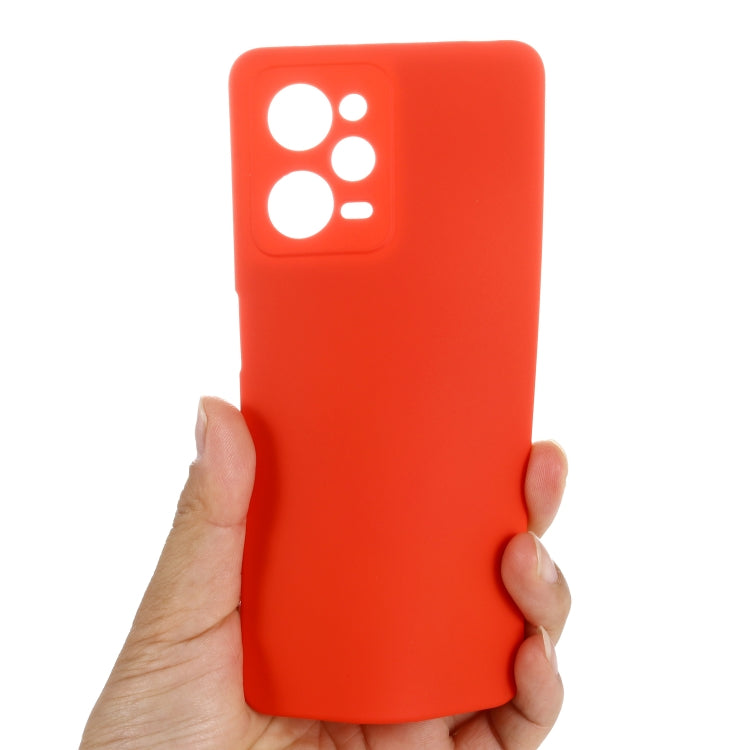 For Xiaomi Redmi Note 12 Pro Speed/Poco X5 Pro Pure Color Liquid Silicone Shockproof Phone Case(Red)