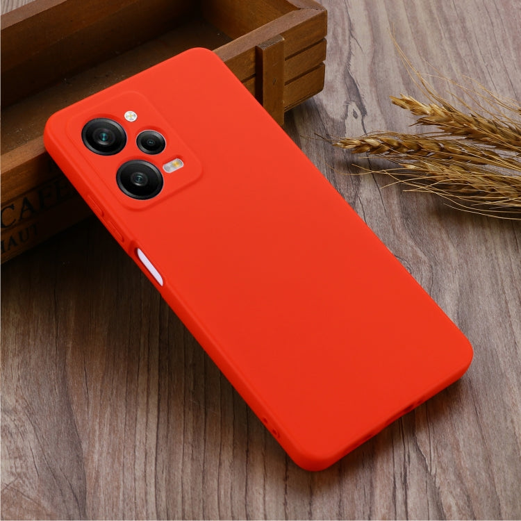 For Xiaomi Redmi Note 12 Pro Speed/Poco X5 Pro Pure Color Liquid Silicone Shockproof Phone Case(Red)