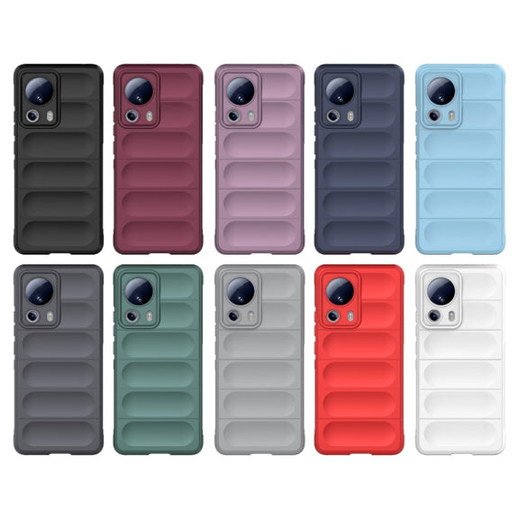 For Xiaomi 13 Lite Magic Shield TPU + Flannel Phone Case(White)