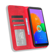 For TCL 403 Magnetic Buckle Retro Texture Leather Phone Case(Red)