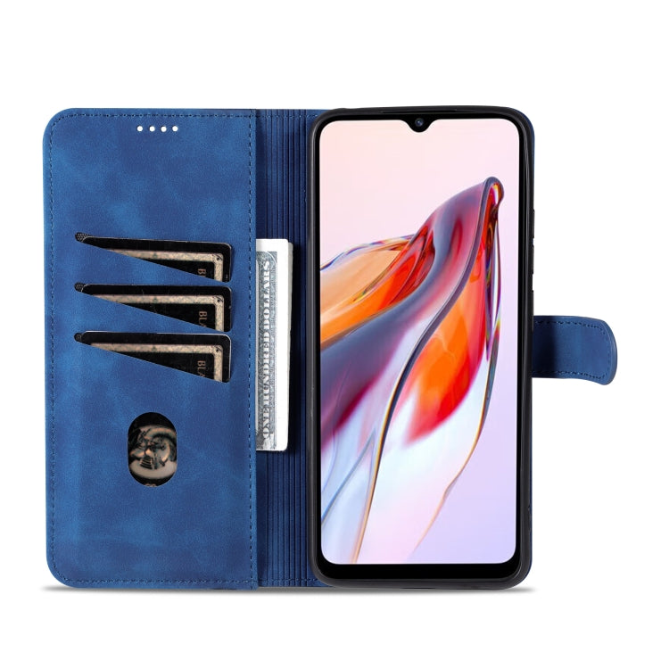 For Xiaomi Redmi 12C / Redmi 11A / Poco C55 AZNS Skin Feel Calf Texture Flip Leather Phone Case(Blue)